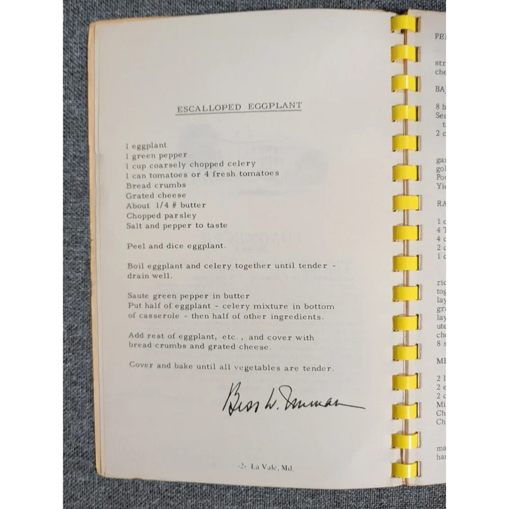 Very Rare Favorite Recipes Of Famous Women 1971 LaVale MD First Ladies Cookbook